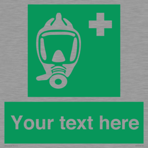 Custom sign safe condition Emergency escape breathing device